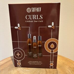 New Surface Curls shampoo conditioner replenish spray hair gift box set